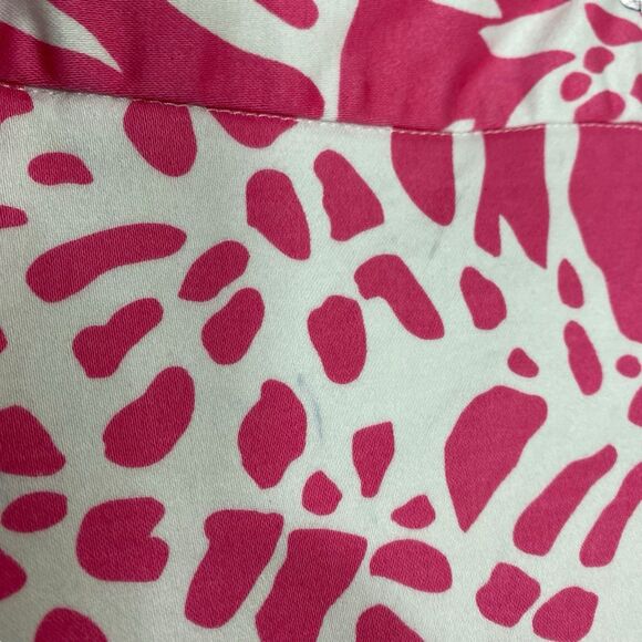 Skirtin Around Shorts Womens 8 Pink Green Bermuda Preppy Coastal Country Club - Picture 6 of 15